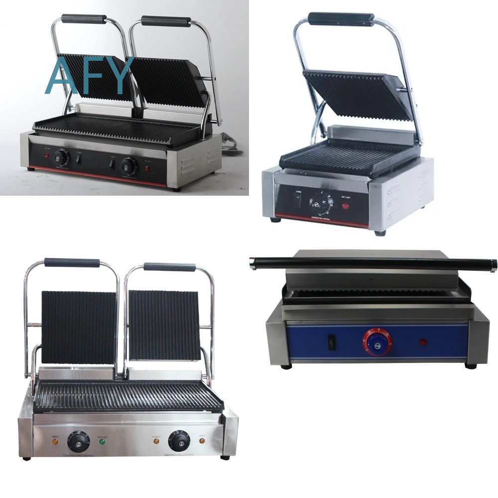 Sandwich Press Grill - Commercial Electric Panini Press Grill Machine