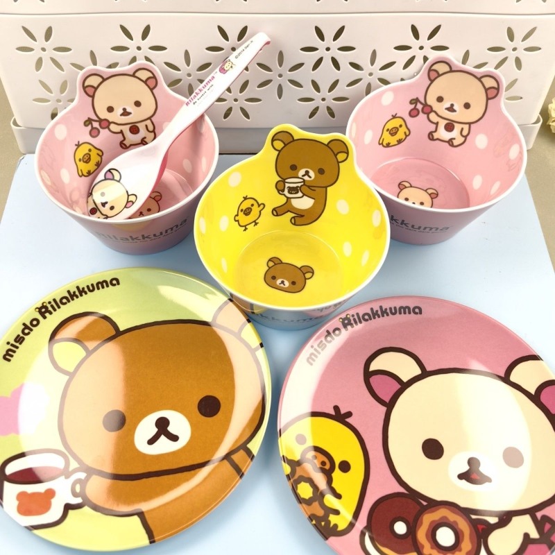 Kitchen Appliances Set - Adorable Rilakkuma Printed Dish Set Lovely