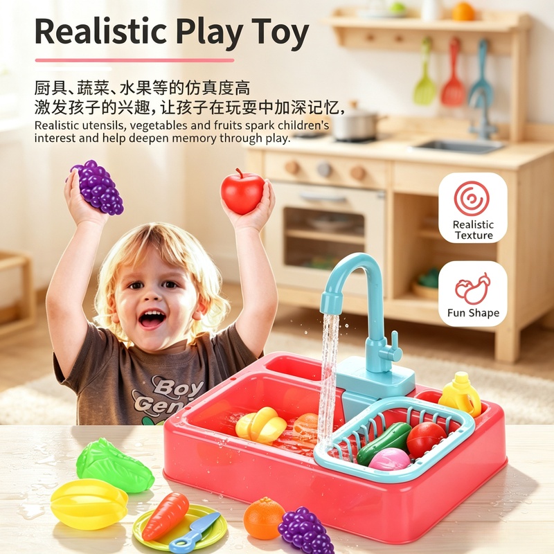 Kitchen Toy Plastic Dish‑Wash  - Kitchen Appliances Toys recension och pris