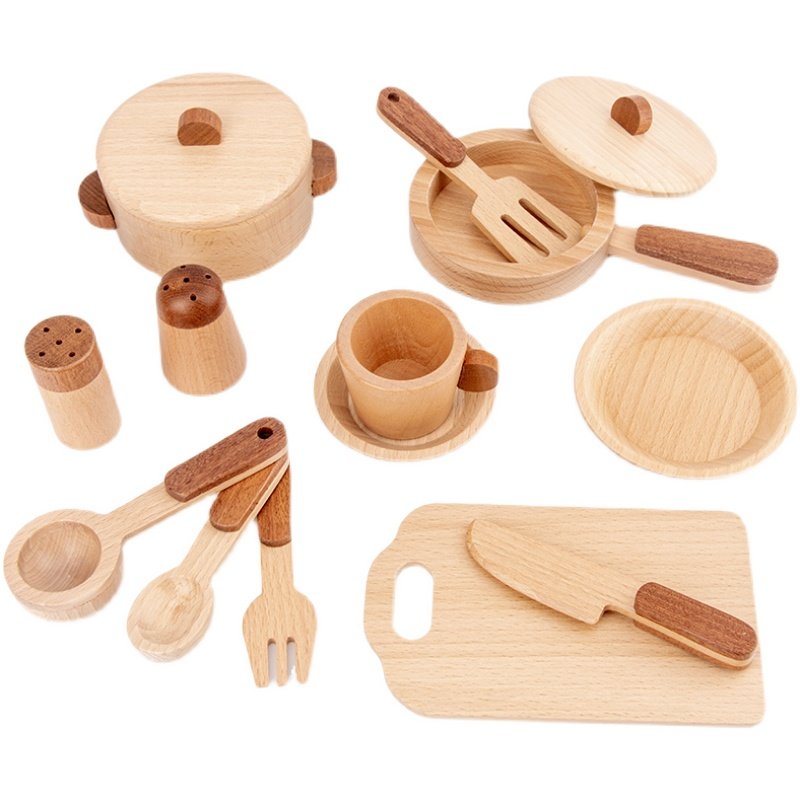 Maoduo Toys Beech Wooden Kids  - Kitchen Appliances Set recension och pris