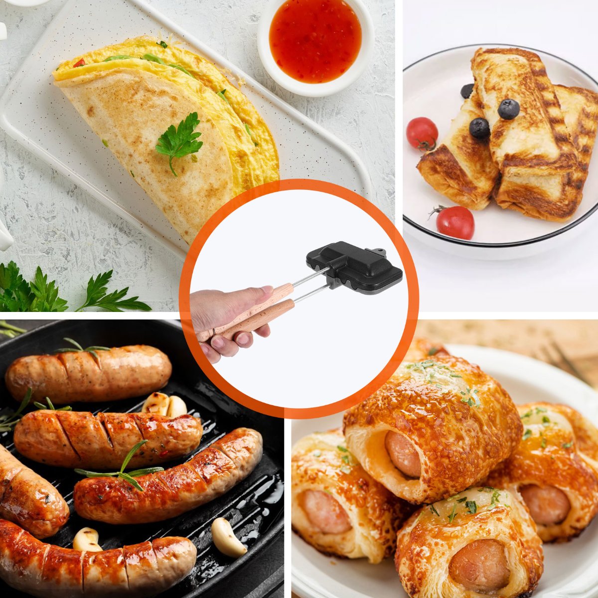 ABUD-Double-Sided Sandwich Bak - Sandwich Press Grill recension och pris