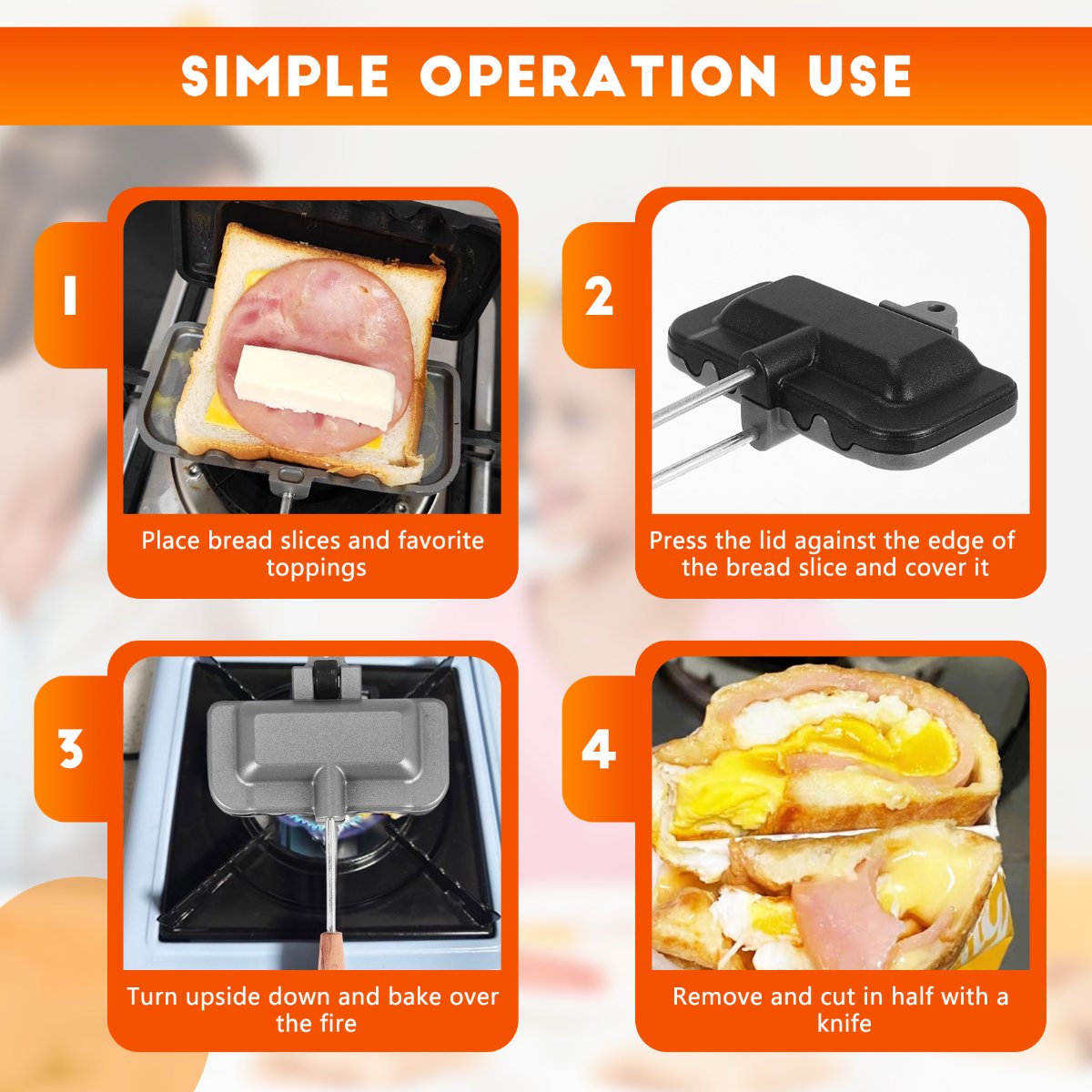 ABUD-Double-Sided Sandwich Bak - Sandwich Press Grill recension och pris