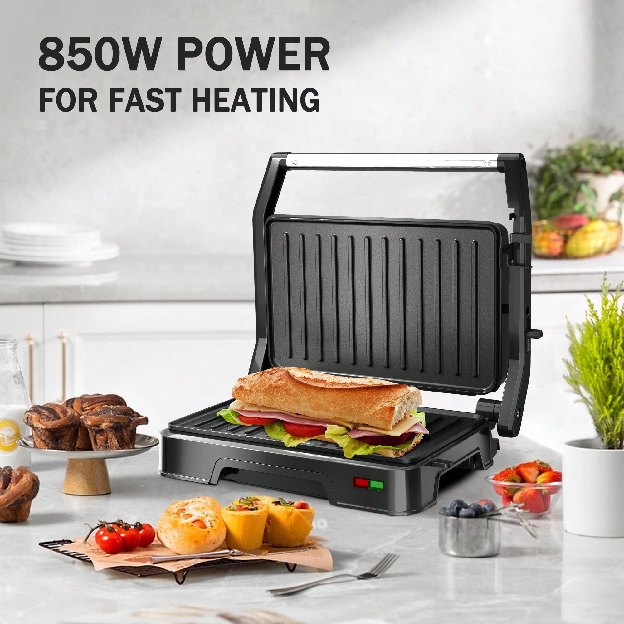 2‑Slice Panini Grill Press, 85 - Sandwich Press Grill recension och pris