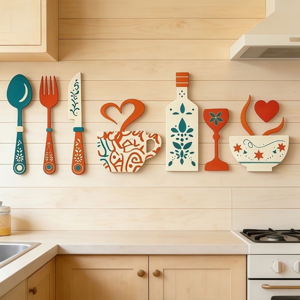 Vintage Wood Floral Kitchen Ut - Kitchen Appliances Set recension och pris